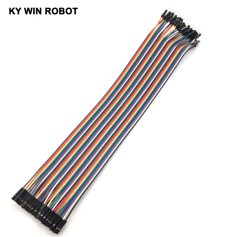 Dupont line 40 шт. 30 см 2 54 мм 1p Pin гнездовой штырьковый цветной макетный кабель