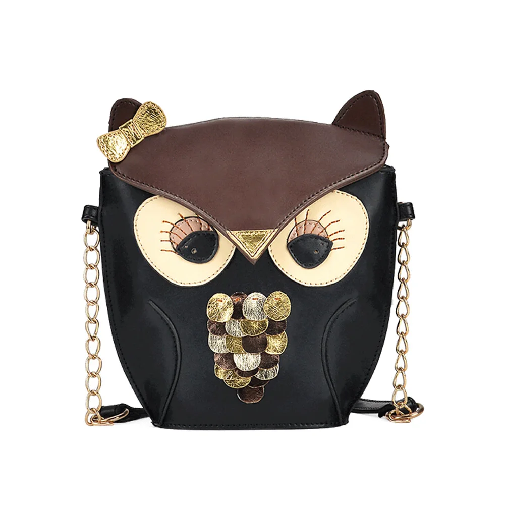 2015 новые модные женские кожаные сумки сумка с рисунком совы лисы на плечо - Фото №1