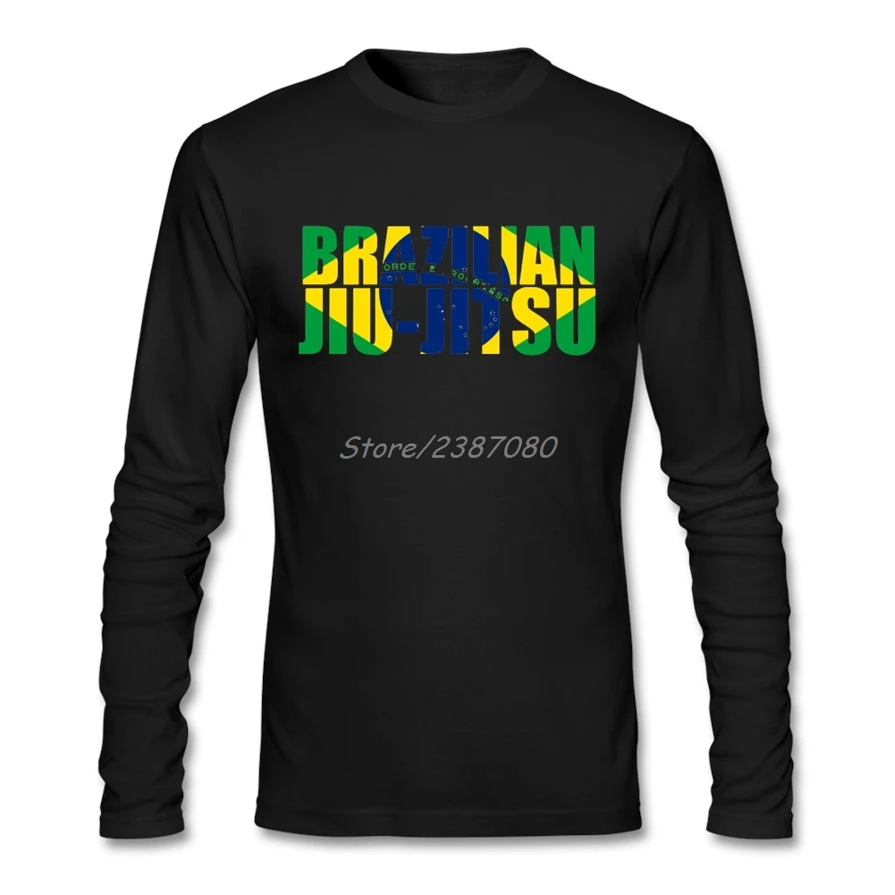 Бразильское Jiu Jitsu (джиу джицу) флаг футболка Для мужчин группа шею изготовленные