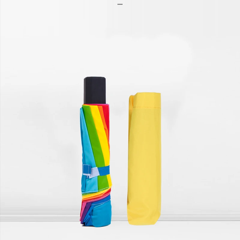 

YADA 10 Bone Rainbow Umbrella Outdoor Sunshade Advertising Rain Women High Quality Umbrella For Womens Folding Umbrellas YS055