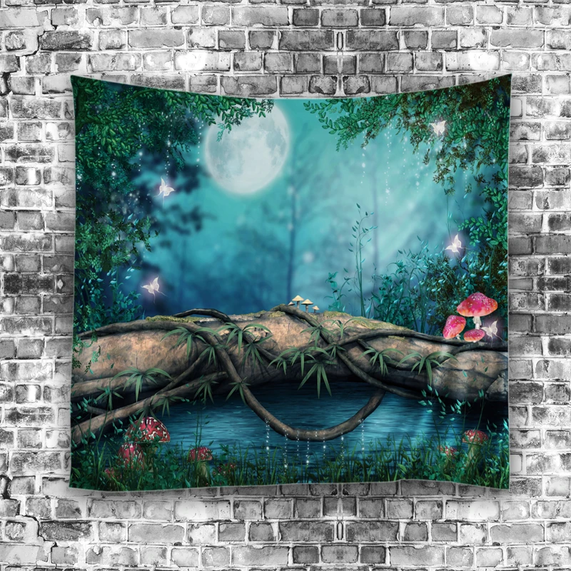 

Tapestry Forest Nature Printed Tapestry Wall Hanging Home Decor Wall Art Tapestry Curtains for Bedroom Outdoor