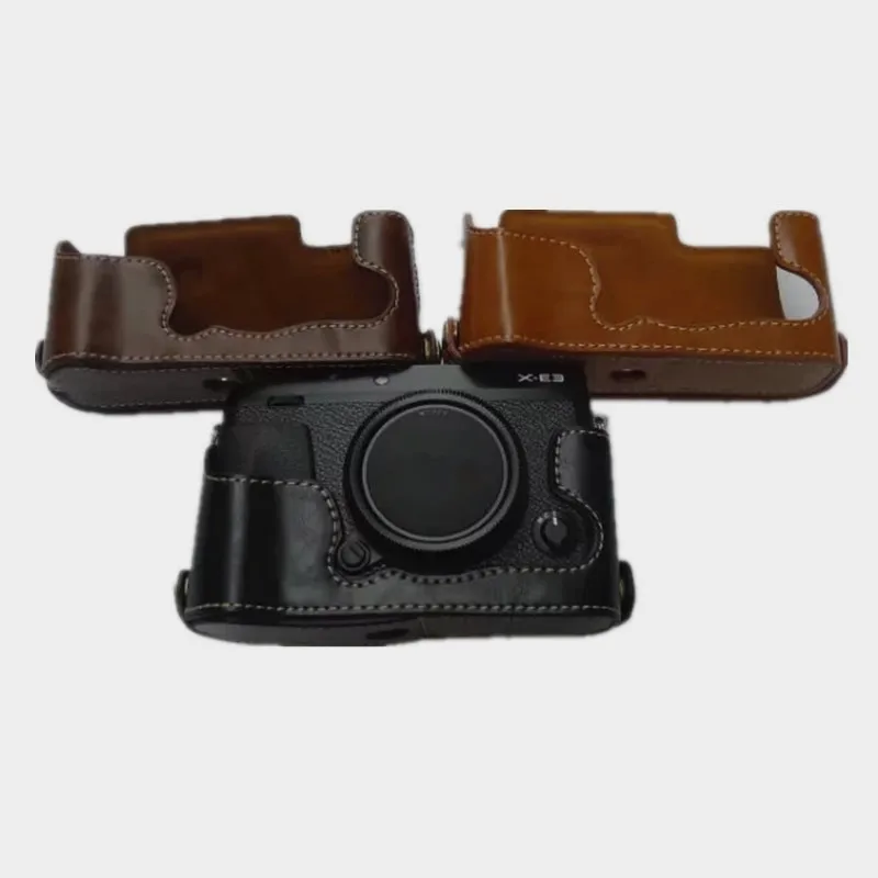 Ocotex PU кожаная сумка для камеры чехол Fujifilm FUJI XE3 X E3 батарея открывающаяся Половина