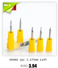 HUHAO 1 шт. карбида вольфрама прямой паз для снятия фаски Фрезы 60/90/120 градусов с ЧПУ инструмент для лазерной гравировки машина Концевая фреза