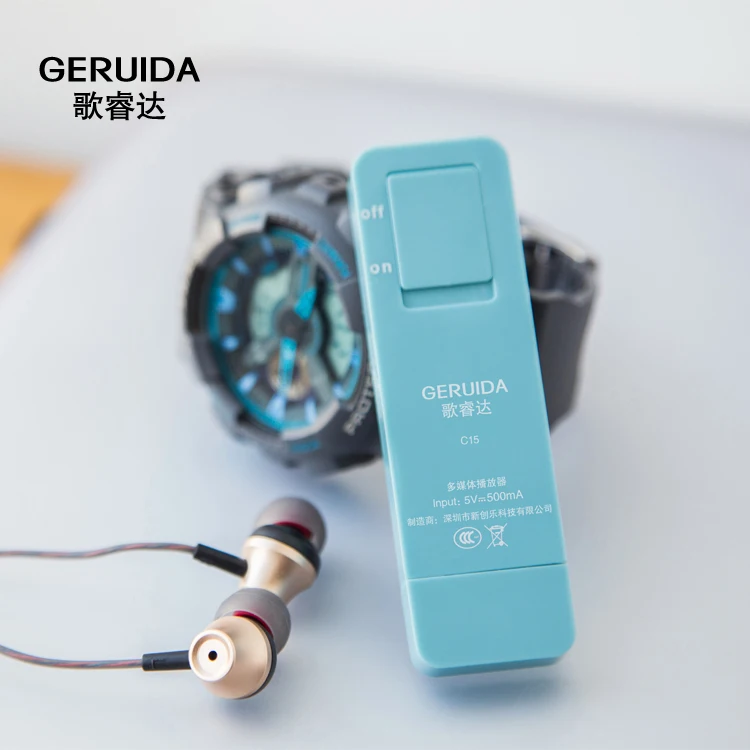 Mp3 плеер GERUIDA 16 ГБ/8 ГБ/4 ГБ/2 ГБ милый спортивный мини для бега а также U диск