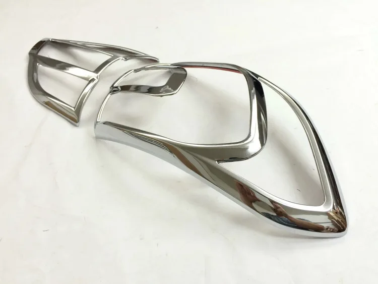 

For 2016 Ford Everest ABS Chrome Rear Head Light Lamp Cover Trim Tail Head Light Cover auto styling Accessories 4pcs/set