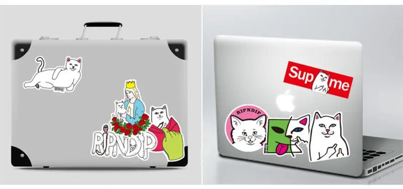 50 шт. граффити rip n dip Забавный мультфильм Ripndipp наклейки Скрапбукинг мотоцикл блокнот "Гитара" скейтборд водонепроницаемые наклейки