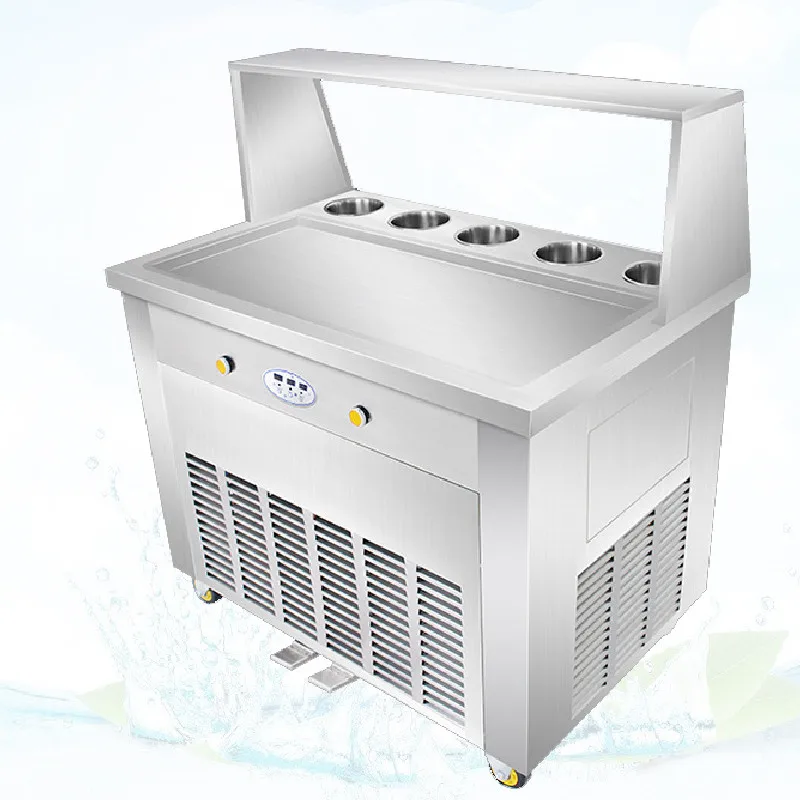 Бесплатная доставка коммерческое тайское мороженое рулоны Machinequick охлаждение