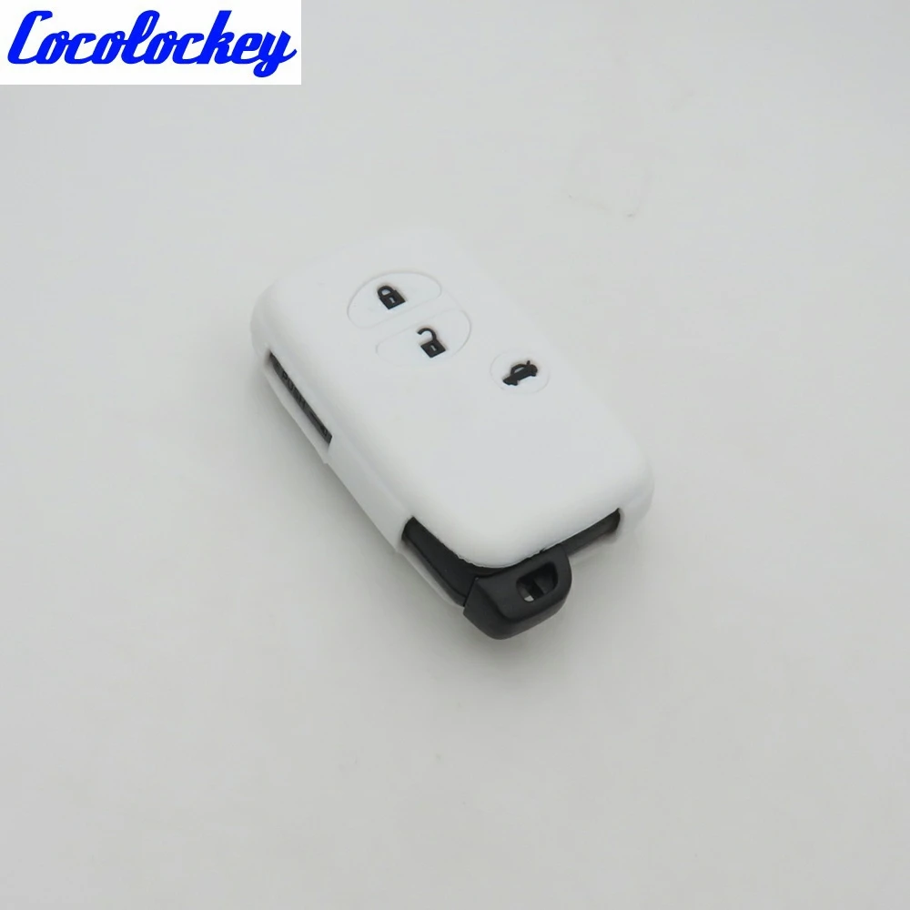 Cocolockey силиконовый автомобиля чехол держатель для ключа Toyota Land Cruiser Camry Highlander