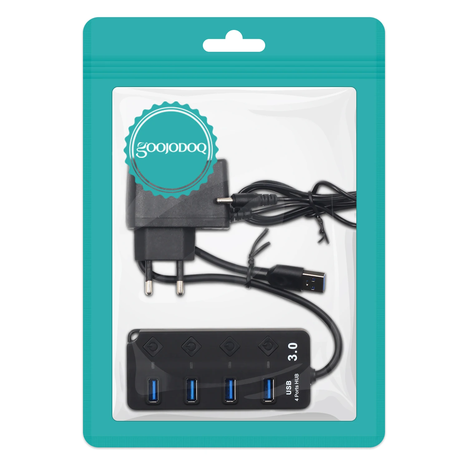 4 порта USB 3,0 концентратор 5 Гбит/с переключателем светодиодный Мульти USB разветвитель адаптер питания США/ЕС для MacBook Pro ноутбук ПК компьютер периферийные устройства