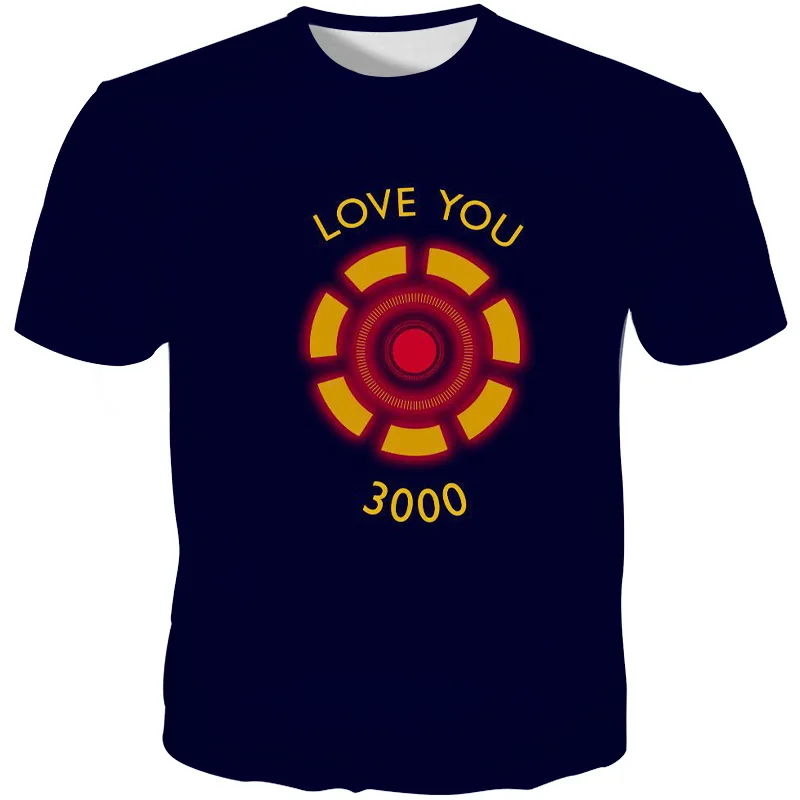 YOUTHUP Love You 3000 футболки с принтом Тони Старка модные дизайнерские мужские летние