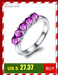 AINUOSHI кольцо с натуральным аметистом 0.25ct круглой огранки 925 пробы Серебряное кольцо пасьянс Трендовое обручальное свадебное ювелирное женское кольцо