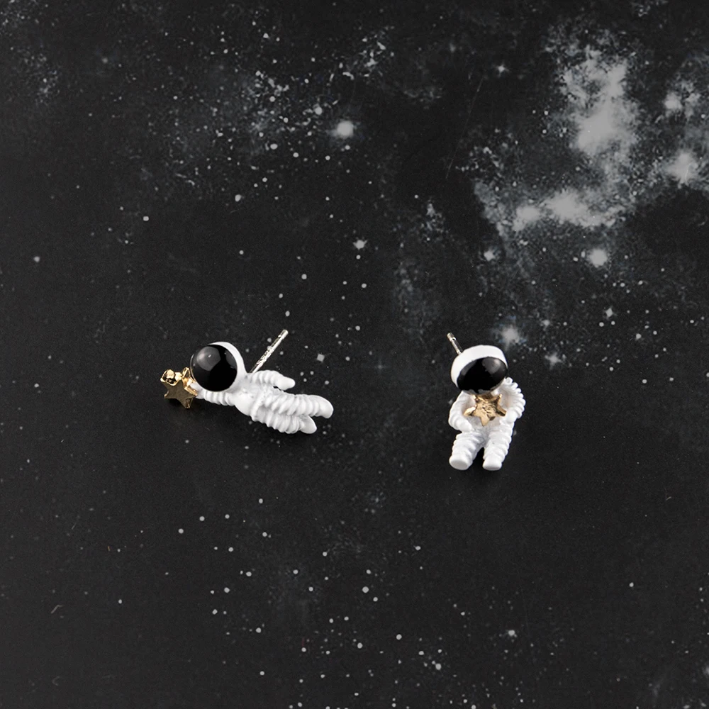 GWACC астронавт корейские серьги-шпильки креативный милый дизайн звездное небо