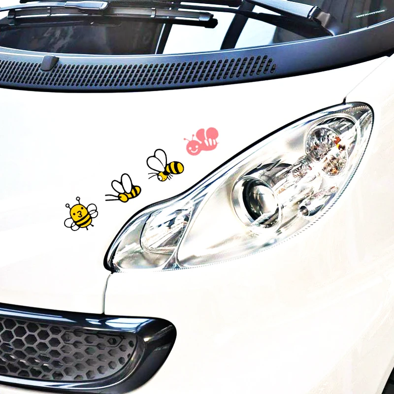 Автомобильные аксессуары Volkrays мультяшная пчела наклейка украшение для