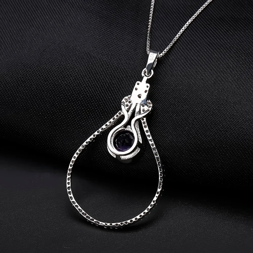 Драгоценный камень балет 2.01Ct натуральный аметист драгоценный Пасьянс кулон