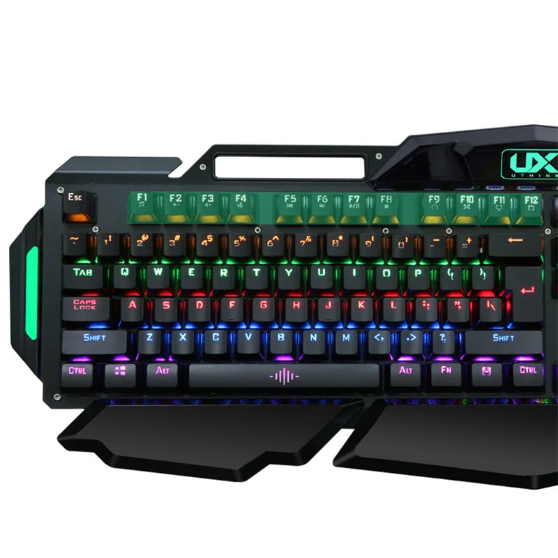 K915 Механическая игровая клавиатура 10 Подсветка режимы синий переключатель для