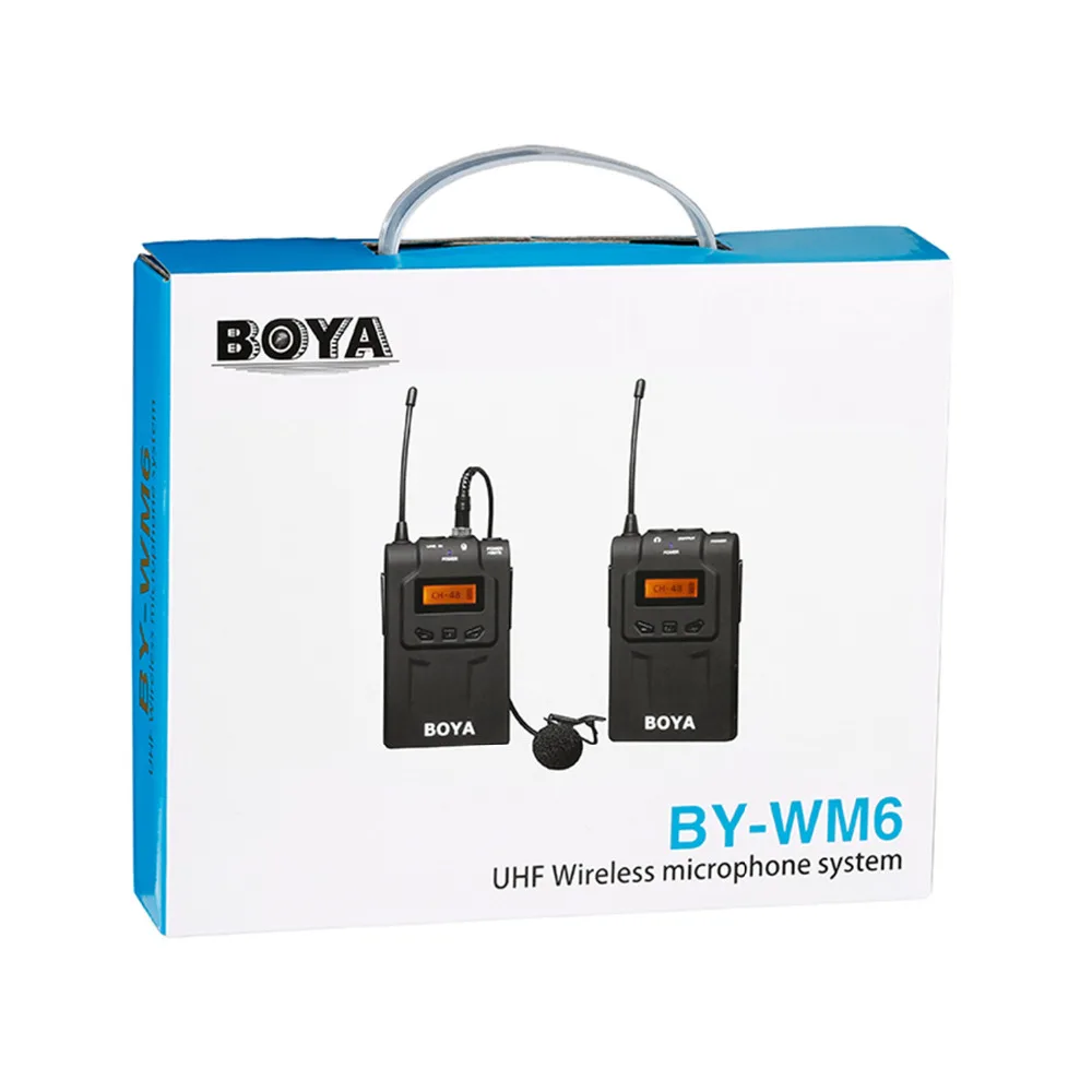 BOYA BY WM6 / WM5 WM8 UHF Беспроводная микрофонная система всенаправленный петличный