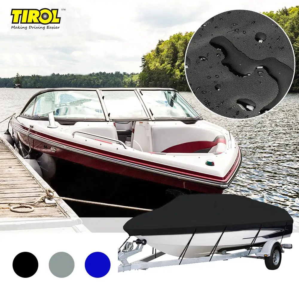 Tirol T25575b 17-19FT крышка лодки 600D Runabout наружная профессиональная из ПВХ подходит для