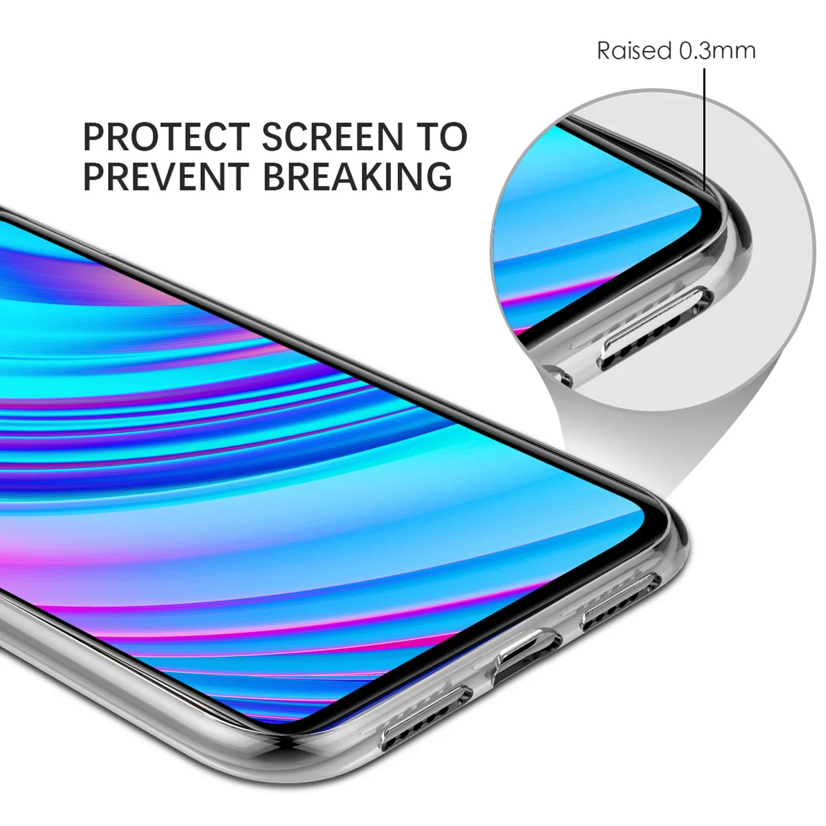 Для Vodafone Smart V10 чехол тонкий мягкий прозрачный ТПУ противоударный защитный