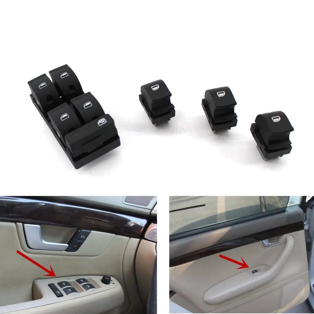 

4X главный переключатель окон для Audi A4 B6 B7 2002-2008