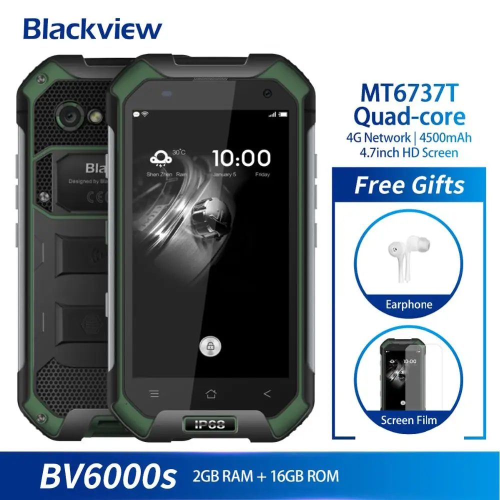 Blackview BV6000S оригинальный 4 7 &quotIP68 водонепроницаемый прочный мобильный телефон 2 Гб +