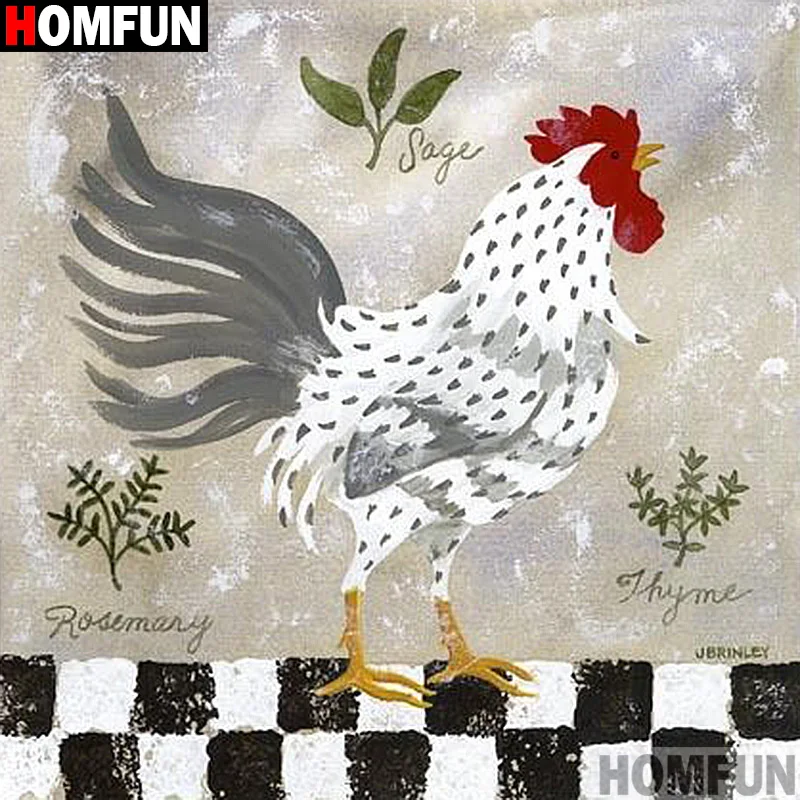Алмазная живопись HOMFUN курица алмазная вышивка с полными квадратными/круглыми