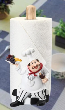 Украшения дома художественных промыслов для кухонного стула Тип Бумага ткани держатель для рулона коробка столовая шеф-повар человек смолы коробка текстильная - Цвет: as picture
