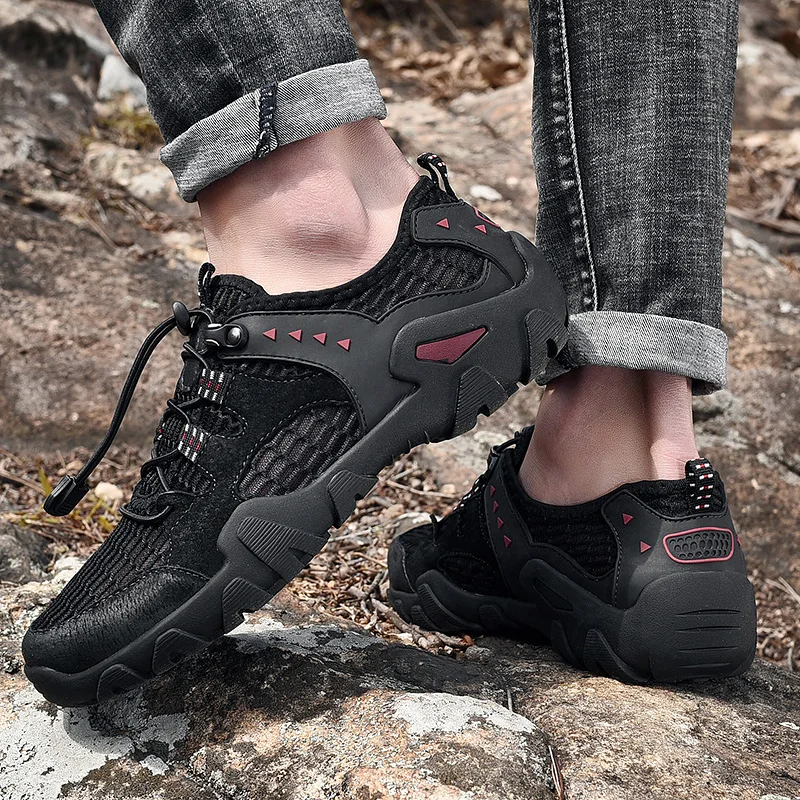 2019 Fashion Outdoor Sneakers Men Light Breathable Climbing Shoes Summer Trekking Wading Trail Water Plus Size 39-45 | Обувь
