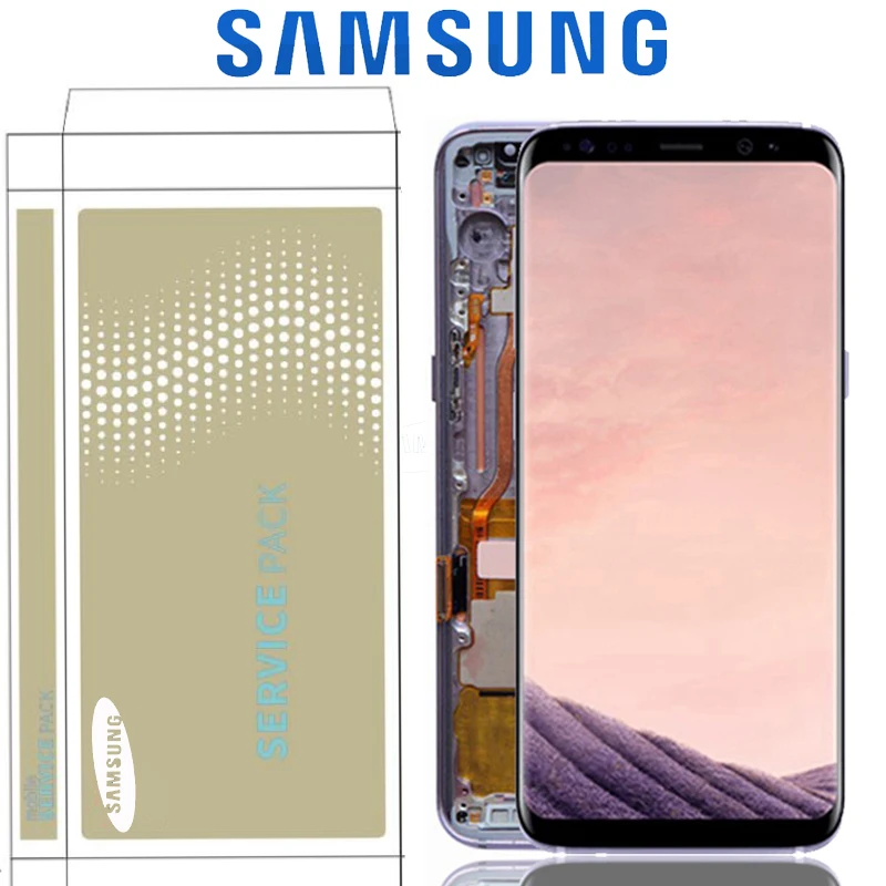 Оригинальный дисплей для Samsung Galaxy S8 G950F G950U Plus ЖК G955 G955F сенсорный дигитайзер с