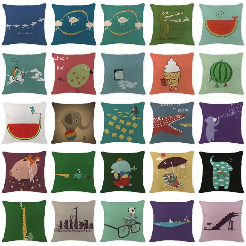 Роскошный чехол для подушки наволочки с принтом фруктов арбузов офисные большие