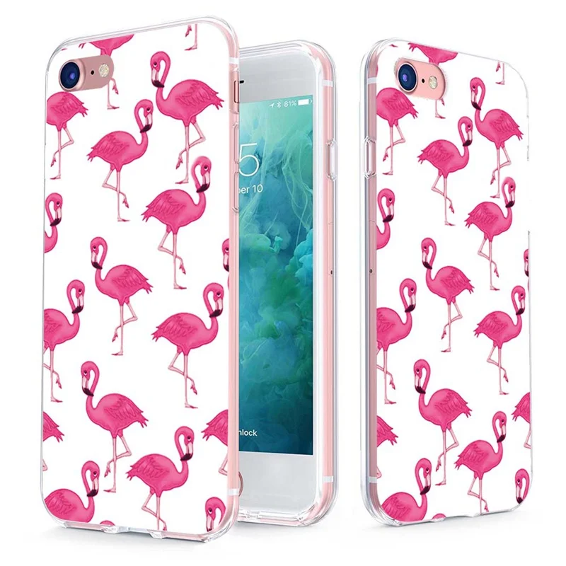 Мягкий чехол для телефона MLCRIYG iPhone 6 S Plus 7 8 X TPU цветной с изображением пламени