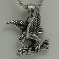 cool wing eagle on the tree menboys 316l stainless steel necklaces pendants free shipping men jewelry