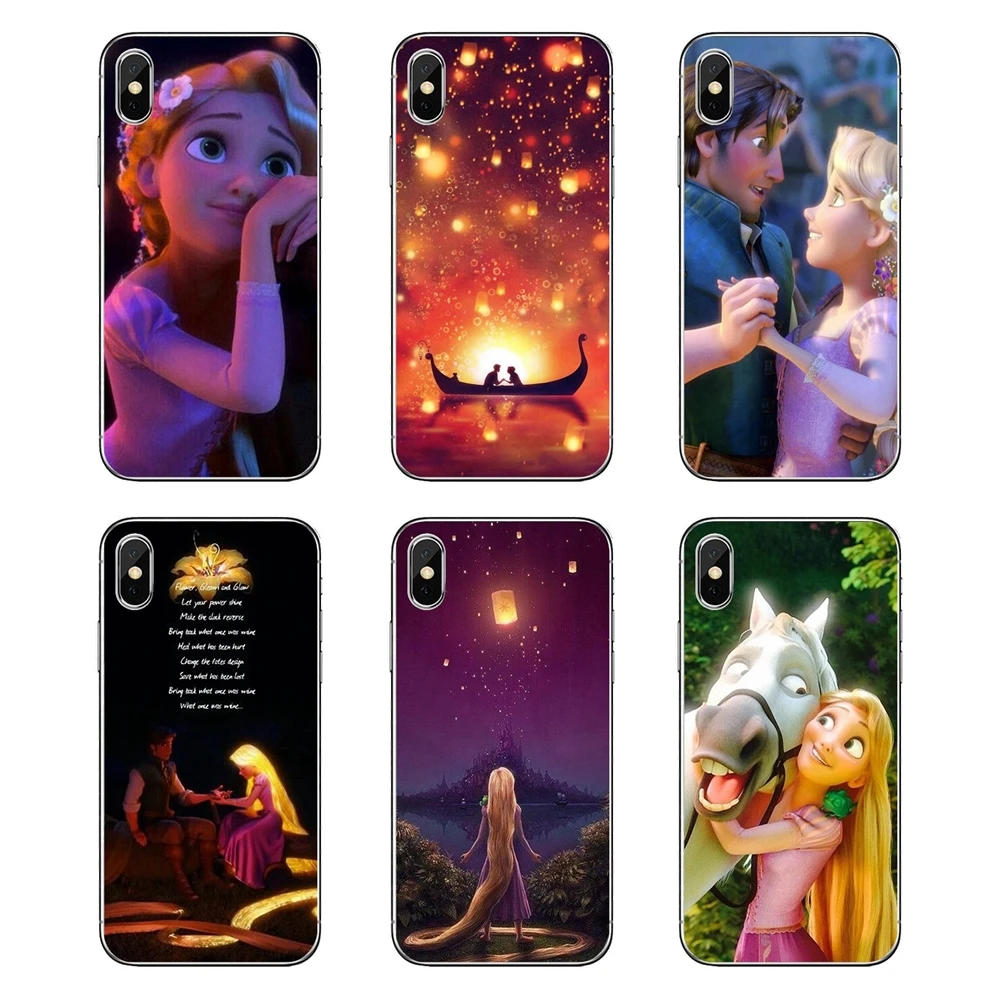 Transparent Soft Shell Covers Tangled Flynn and Rapunzel For Huawei P20 Lite Nova 2i 3i 3 GR3 Y6 Pro Y7 Y8 Y9 Prime 2018 2019 |
