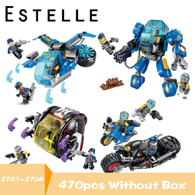 Enlighten строительный блок высокотехнологичная Эра Garma Mecha Man 7 фигурок 1351 шт Развивающие технические Кирпичи Игрушка для мальчика Giftegoings