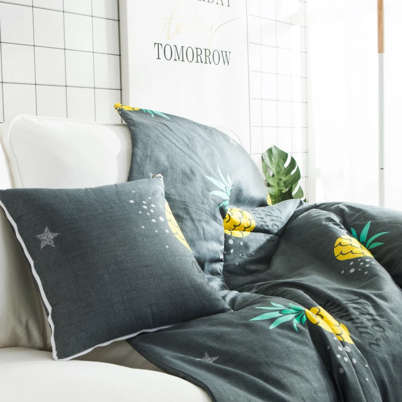 Мультфильм желтый с рисунком ананаса 1 шт. квадратные подушки мягкая игрушка