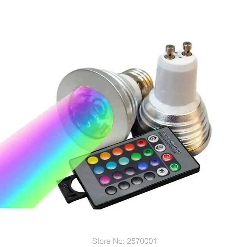 Чип Epistar (50 шт./лот) 3 года гарантии RGB Светодиодная лампа Вт 5 с дистанционным