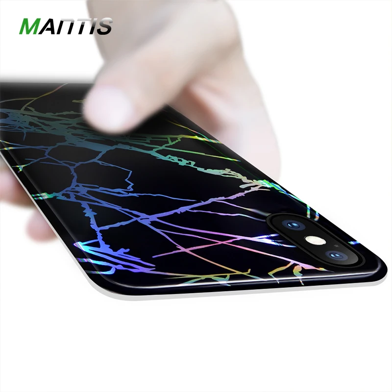 Богомол Мрамор чехол для iPhone X 6 6s Plus камень шаблон Цвет изменение Мягкие TPU крышка