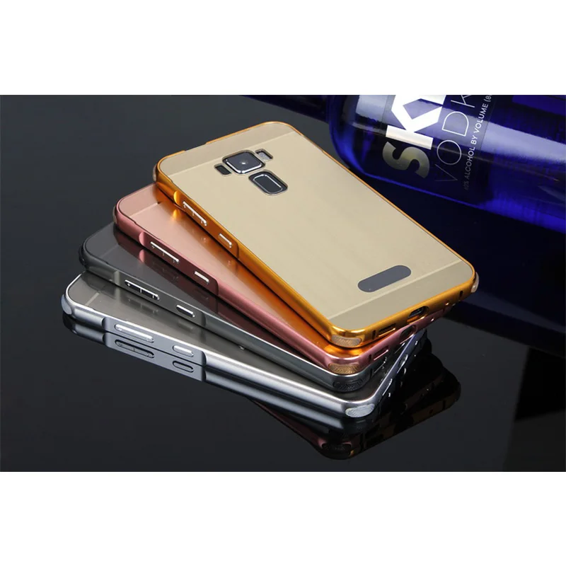Матовый металлический зеркальный чехол для Asus Zenfone 3 ZE520KL/ZE552KL алюминиевая рамка +