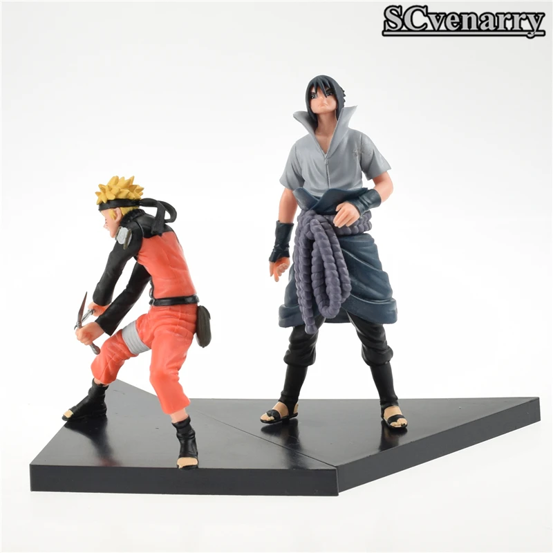 Наруто Узумаки + Саске цифры ПВХ Действий Рис игрушки 12 14 см|figure toy|uzumaki narutoaction figure