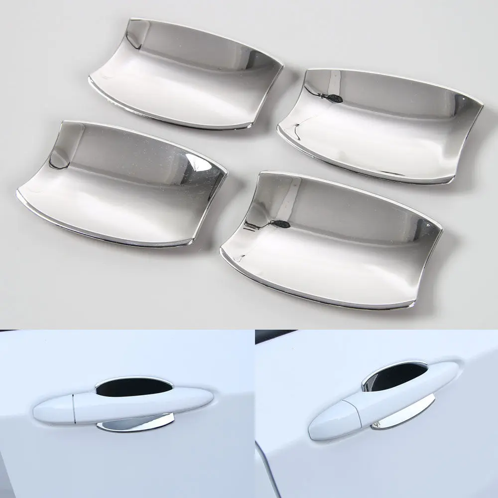 

BBQ@FUKA 4pcs ABS Car Door Bowl Handle Cover Trim Chrome Guard Fit For Jeep Compass 2017+ Car-styling Sticker Accessories