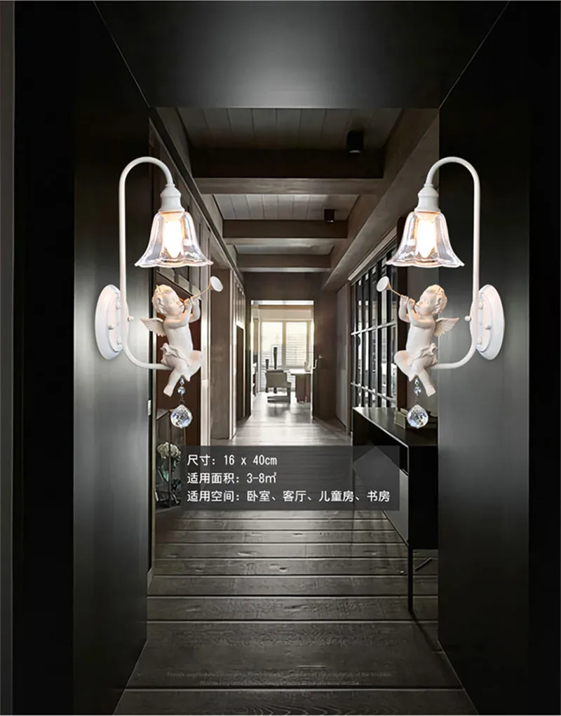

Modern Wall Lamps Passage Angel Wa Wall Sconse Bedroom Beside Home Lighting LED Lamps lighting High-power led lustre Home