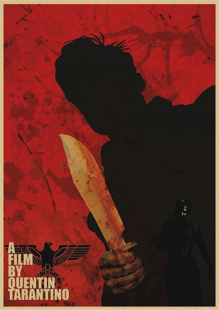 Inglourious Basterds Квентин Тарантино Классические фильмы домашний интерьер украшения Крафт Фильм плакат рисунок core наклейки на стену