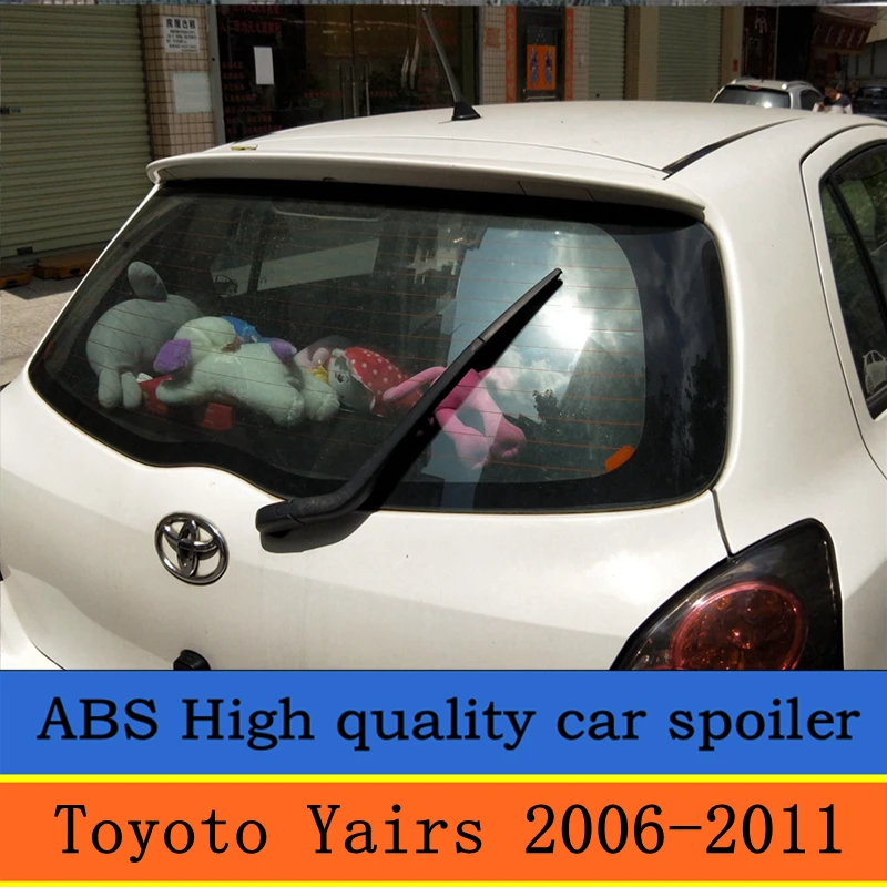ABS материал для Toyota Yaris 2006 2011 спойлер автомобиля заднего крыла праймер цвет задний