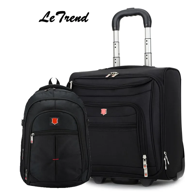 18 inch Letrend, модная деловая оксфордская сумка на колесиках, сумка на колесиках, 18 дюймов, сумка на колесах для переноски, чемодан на колесах, дорожная сумка для мужчин - Цвет: 18 inch