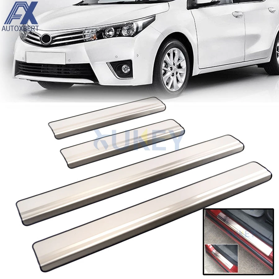 Тонкая Накладка на порог из нержавеющей стали для Toyota Corolla 11Gen ALTIS 2013 2014 2015 2016