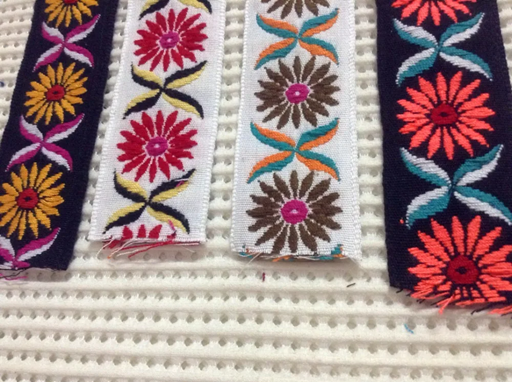 3 6 см/5 см T/C жаккардовая подсолнухая тканая тесьма фольклорная лента