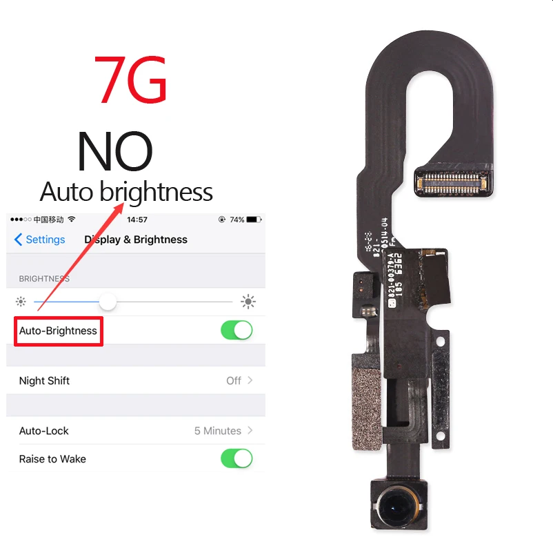 7G No Brightness 1 шт тестовая Рабочая фронтальная камера для iPhone 7 8 PLUS X фронтальная камера с датчиком приближения гибкий кабель - Цвет: 7G No Brightness
