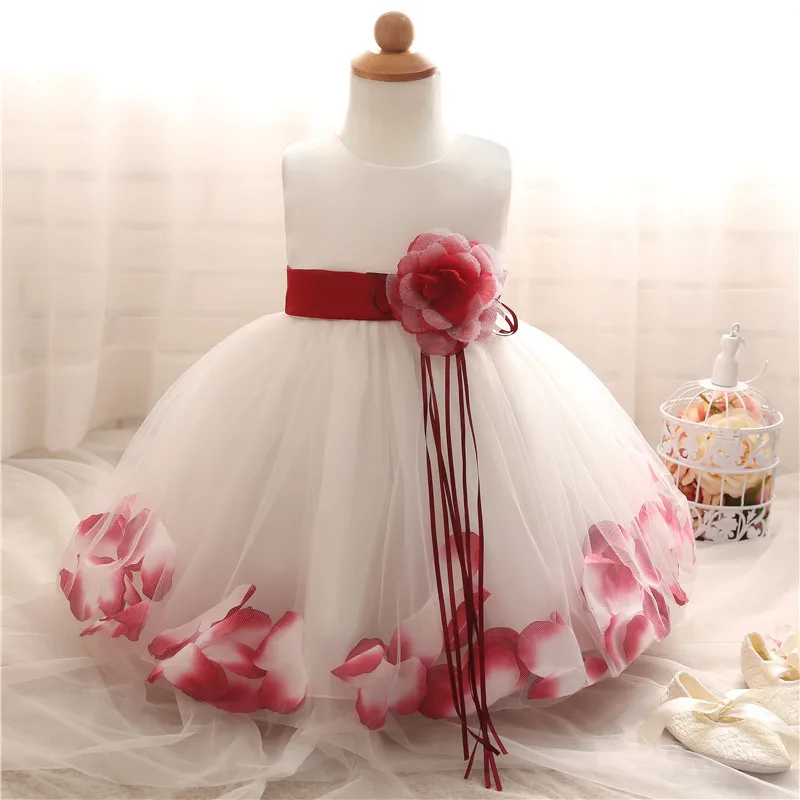 

0-2Y 1st Birthday Baby Girl Baptism Dress Tutu Flower Infant Christening Gown Newborn Toddler Bebes Clothes 6 9 12 18 24 Months