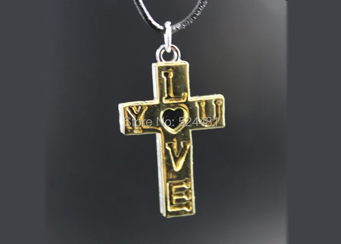 HOT Sale Fashion Zinc Alloy Cross Pendant Necklaces for Lovers Antique jewellry 2 Colors in Pair Women & Men Long Rope Chain | Украшения