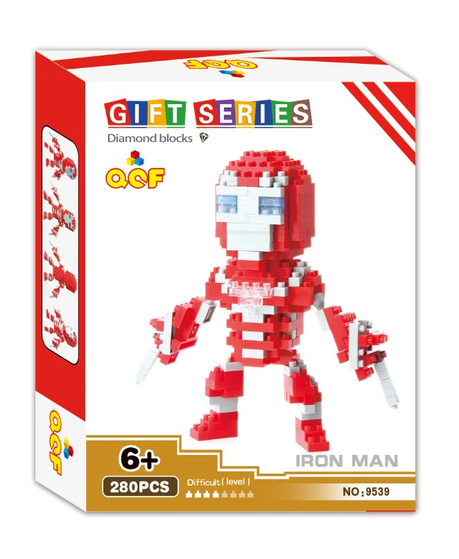 Завод QCF Блоки Железный человек Пластиковые Мини Мстители MicroBlocks Ironman DIY