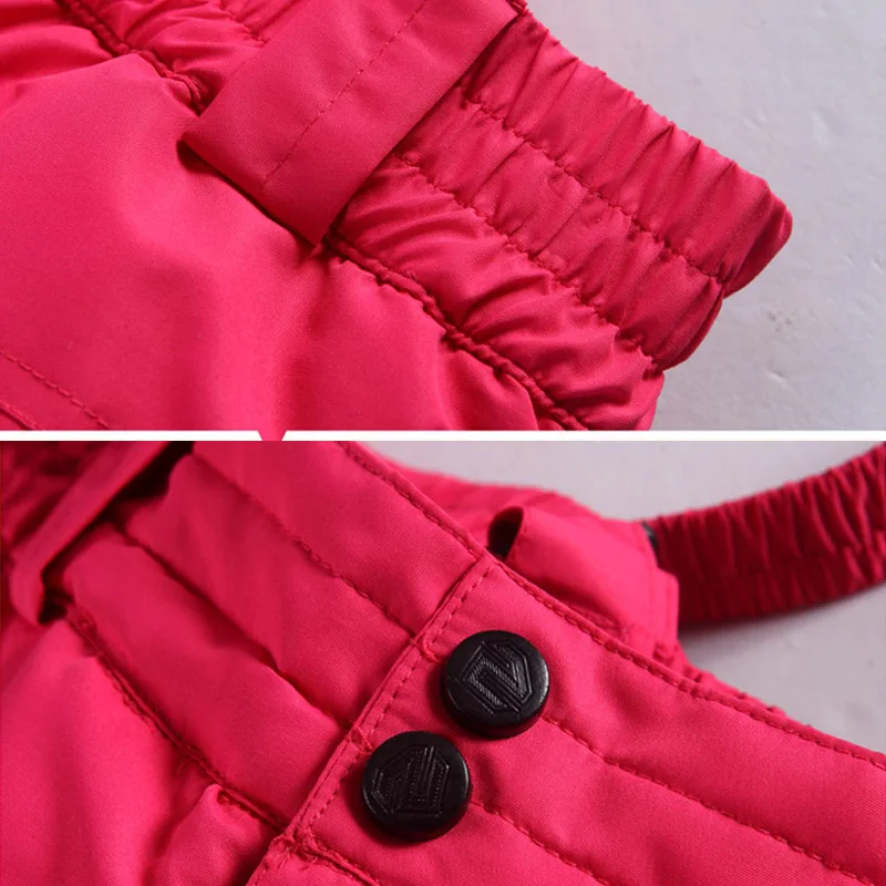 Детский лыжный костюм теплые зимние хлопковые лыжные куртки и штаны для девочек